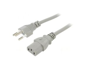 SN30-3/10/3.0GY Kabel: 3x1mm2, IEC C13 żeński,SEV-1011 (J) wtyk, 3m