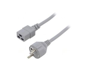SN25-3/10/2GY Kabel: 3x1mm2, CEE 7/7 (E/F) wtyk,IEC C19 żeński, 2m