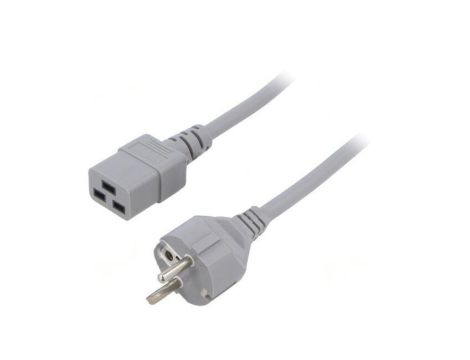 SN25-3/15/2GY Kabel: 3x1,5mm2, CEE 7/7 (E/F) wtyk,IEC C19 żeński, 2m, 16A
