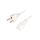 Kabel: 3x1mm2, CEE 7/7 (E/F) wtyk,IEC C13 żeński, 1,5m, 16A LT-312+501 H05VV-F 3X1.0 WHT 1.5M