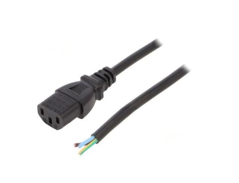 SN31-3/07/1.8BK Kabel: 3x0,75mm2, IEC C13 żeński, 1,8m, 10A