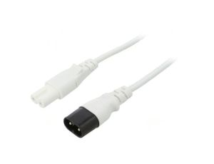 SN46-2/07/1WH Kabel: 2x0,75mm2, IEC C7 żeński,IEC C8 męski, 1m, 2,5A