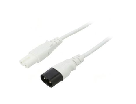 SN46-2/07/1WH Kabel: 2x0,75mm2, IEC C7 żeński,IEC C8 męski, 1m, 2,5A