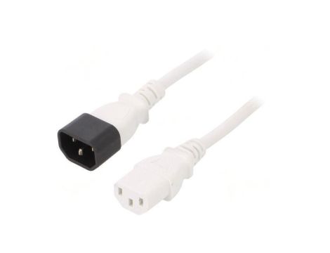 WN111-3/10/3W Kabel: 3x1mm2, IEC C13 żeński,IEC C14 męski, 3m, 10A