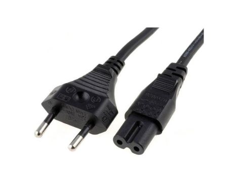 SN14-2/07/5BK Kabel: 2x0,75mm2, CEE 7/16 (C) wtyk,IEC C7 żeński, 5m, 2,5A