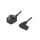 Kabel: 3x0,75mm2, BS 1363 (G) wtyk,IEC C13 żeński kątowy prawy LT-327(3A) +511R H05VV-F BLK 1.8M