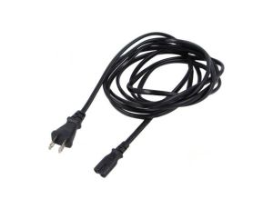 Kabel: 2x0,75mm2, IEC C7 żeński,JIS 8303 wtyk, 3m, 7A LT-819+537B VCTFK 2X0.75 3M BLK