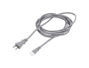 Kabel: 2x0,75mm2, IEC C7 żeński,JIS 8303 wtyk, 3m, 7A LT-819+537B VCTFK 2X0.75 3M GRY