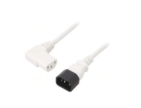 WN114-3/10/5WH Kabel: 3x1mm2, IEC C13 żeński kątowy prawy,IEC C14 męski