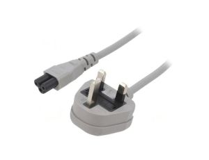 SN33-3/07/1.8GY Kabel: 3x0,75mm2, BS 1363 (G) wtyk,IEC C5 żeński, 1,8m, 3A