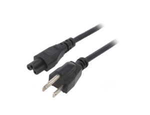 SN35-3/18/3BK Kabel: 3x18AWG, IEC C5 żeński,NEMA 5-15 (B) wtyk, 3m