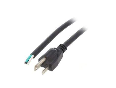 S21-3/16/1BK Kabel: 3x16AWG, NEMA 5-15 (B) wtyk, 1m, 13A