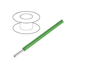 2841/1-GR005 Przewód HookUp Wire d: 30AWG drut Cu PTFE zielony 250V 30,5m