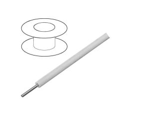 2841/1-WH005 Przewód HookUp Wire d: 30AWG drut Cu PTFE biały 250V 30,5m