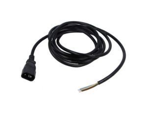 SN13-3/10/1.8BK Kabel: 3x1mm2, IEC C14 męski, 1,8m, 10A, 250V