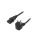 Kabel: 3x0,75mm2, IEC C13 żeński,IS1-16P (H) wtyk kątowy LT-605+501 H05VV-F 3X0.75 BLK 1M
