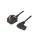 Kabel: 3x0,75mm2, BS 1363 (G) wtyk,IEC C13 żeński kątowy prawy LT-327(3A) +511R H05VV-F BLK 1.5M