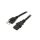 Kabel: 3x14AWG, IEC C13 żeński,NEMA 5-15 (B) wtyk, 1,8m LT-501+202 SJT 14/3 1.8M BLK