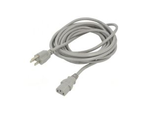 Kabel: 3x0,75mm2, IEC C13 żeński,NEMA 5-15 (B) wtyk, 5m LT-832+501 VCTF 3X0.75 5M GRY