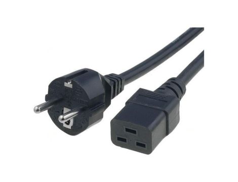 SN25-3/10/2BK Kabel: 3x1mm2, CEE 7/7 (E/F) wtyk,IEC C19 żeński, 2m