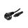 Kabel: 3x0,75mm2, CEE 7/7 (E/F) wtyk kątowy,IEC C5 żeński LT-322+535 H05VV-F 0.75/3C BLK 3M