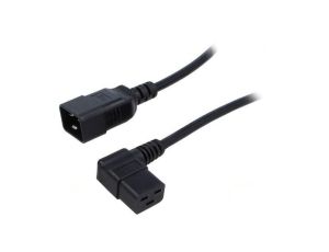 Kabel: 3x1,5mm2, IEC C19 żeński kątowy,IEC C20 męski, 1,8m LT-549R+550 H05VV-F 3X1.5 1.8M BLK