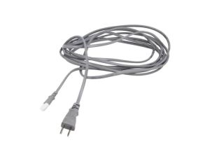 Kabel: 2x0,75mm2, IEC C7 żeński,JIS 8303 wtyk, 5m, 7A LT-819+537B VCTFK 2X0.75 5M GRY