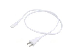 Kabel: 2x0,75mm2, IEC C7 żeński,JIS 8303 wtyk, 1m, 7A LT-819+537B VCTFK 2X0.75 1M WHT