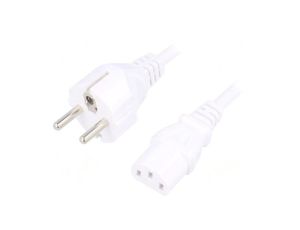 SN310-3/07/1.5WH Kabel: 3x0,75mm2, CEE 7/7 (E/F) wtyk,IEC C13 żeński, 1,5m