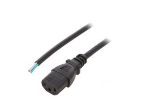 SN31-3/07/0.5BK Kabel: 3x0,75mm2, IEC C13 żeński, 0,5m, 10A