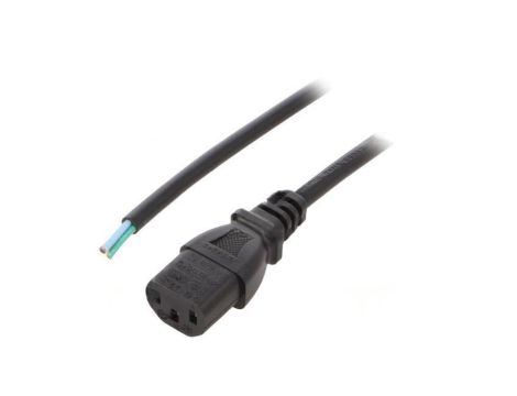 SN31-3/07/0.5BK Kabel: 3x0,75mm2, IEC C13 żeński, 0,5m, 10A