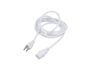 Kabel: 3x0,75mm2, IEC C13 żeński,NEMA 5-15 (B) wtyk, 1m LT-832+501 VCTF 3X0.75 1M WHT