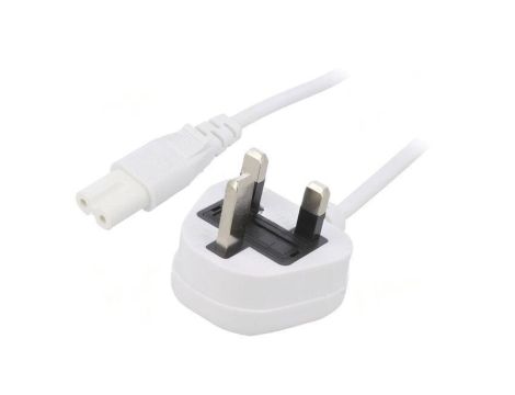 SN38-2/07/3WH Kabel: 2x0,75mm2, BS 1363 (G) wtyk,IEC C7 żeński, 3m