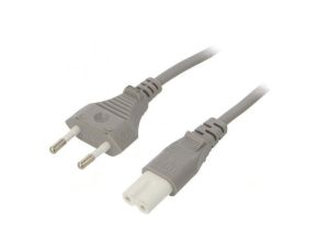 SN14-2/07/1.8GY Kabel: 2x0,75mm2, CEE 7/16 (C) wtyk,IEC C7 żeński, 1,8m
