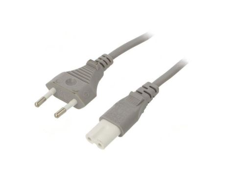 SN14-2/07/1.8GY Kabel: 2x0,75mm2, CEE 7/16 (C) wtyk,IEC C7 żeński, 1,8m