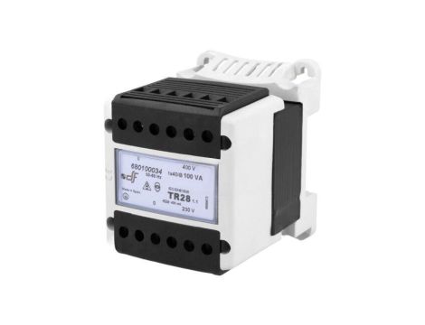 DF-680100034 Transformator sieciowy 100VA 400VAC 230V na szynę DIN IP20