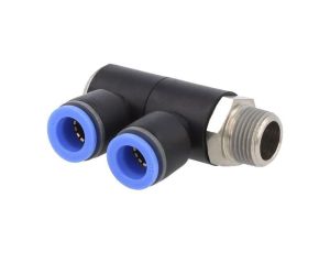 Rozdzielacz wtykowy -0,9515bar mosiądz niklowany,PBT 164.038-10