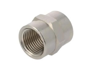 Mufa gwintowana,prosta mosiądz niklowany 3000 1/2