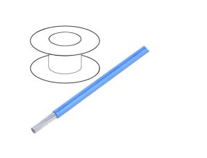 2844/19-BL005 Przewód HookUp Wire linka Cu d: 24AWG PTFE niebieski 250V 30,5m