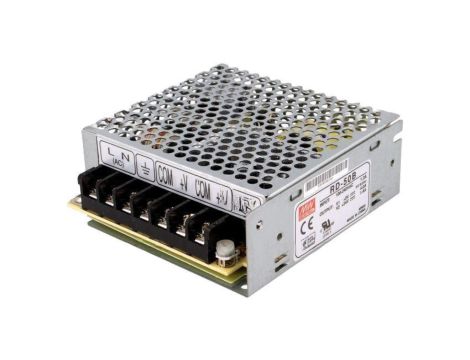 Zasilacz impulsowy do wbudowania modułowy 53,6W 5VDC OUT: 2 RD-50B