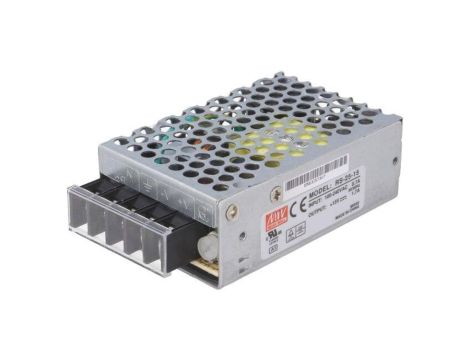 Zasilacz impulsowy do wbudowania modułowy 25W 15VDC 1,7A RS-25-15
