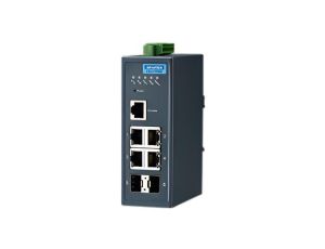 Przełącznik Ethernet zarządzany 4FE+2SFP o szerokim zakresie temperatur EKI-7706E-2FI-AE