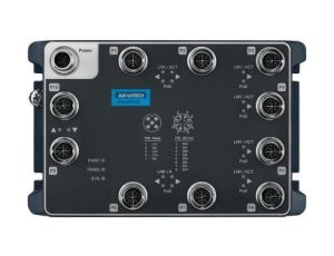 EN50155 M12 10GE PoE Switch niezarządzalne oprogramowanie 24...110 VDC EKI-9510G-PW-B