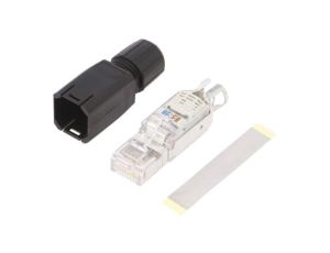 Złącze RJ45, wtyk, il.-PINów: 8, Kat: 5, złocony, 8p8c, 26AWG23AWG, IDC 1658008