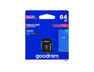 Karta pamięci GOODRAM microSD (microSDXC) 64GB class 10 UHS-I + adapter SD