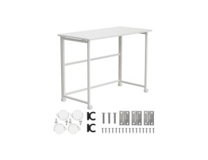 Składane biurko stolik Maclean, białe, mobilne, 100x50cm, max. 50kg, MC-1250 W