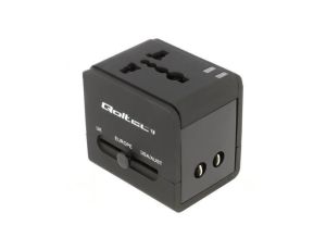 QOLTEC-50133 Adapter: 5VDC, 2,1A,USB A port x2, 100-250VAC