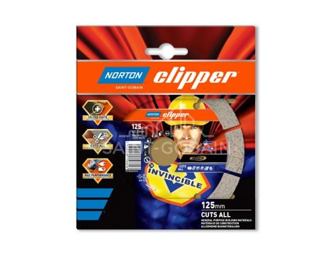 NORTON TARCZA DIAMENTOWA SEGMENTOWA 125mm INVICIBLE CUTS ALL - 2