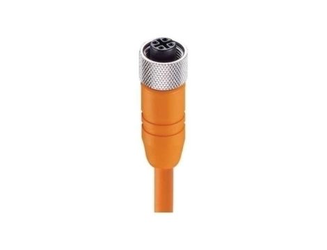Kabel konfekcjonowany jednostronnie M12 złącze żeńskie 4-pinowy proste gwintowane ekranowany PVC pomarańczowy RKTS 4-182/2 M