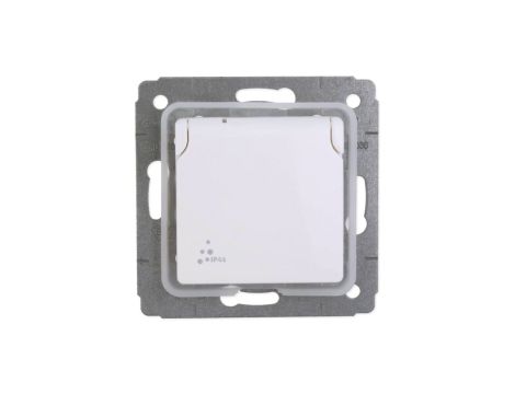 CARIVA Gniazdo pojedyncze bryzgoszczelne z uziemieniem 2P+Z do ramki białe 773628